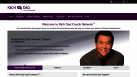 What Richdadcoachnetwork.com website looked like in 2020 (4 years ago)