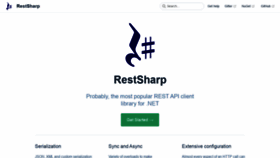 What Restsharp.dev website looked like in 2020 (4 years ago)