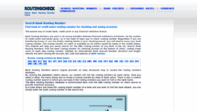 What Routingcheck.com website looked like in 2020 (4 years ago)