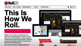 What Roll20.net website looked like in 2020 (5 years ago)