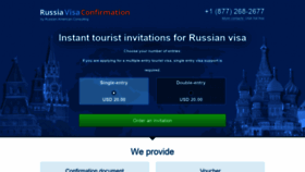 What Russianvisaconfirmation.com website looked like in 2020 (4 years ago)