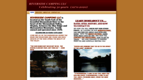 What Riversidecampingcanoeing.com website looked like in 2020 (4 years ago)