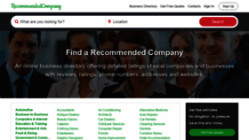 What Recommendedcompany.com website looked like in 2020 (4 years ago)