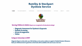 What Romileydyslexia.com website looked like in 2020 (4 years ago)