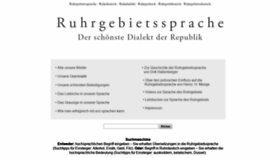 What Ruhrgebietssprache.de website looked like in 2020 (4 years ago)