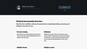 What Readthedocs.io website looked like in 2020 (4 years ago)