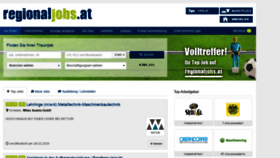 What Regionaljobs.at website looked like in 2020 (4 years ago)
