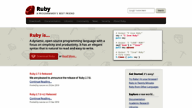 What Ruby-lang.org website looked like in 2020 (4 years ago)