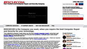 What Rescuecom.com website looked like in 2020 (4 years ago)
