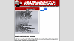 What Rojadirecta.biz website looked like in 2020 (4 years ago)