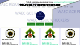 What Resultcheckers.com website looked like in 2020 (4 years ago)