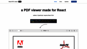 What React-pdf-viewer.dev website looked like in 2020 (4 years ago)