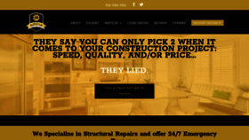 What Rescue1construction.com website looked like in 2020 (4 years ago)