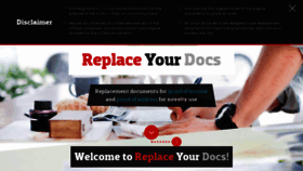 What Replaceyourdocs.co.uk website looked like in 2020 (4 years ago)