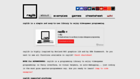 What Raylib.com website looked like in 2020 (4 years ago)