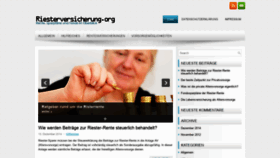 What Riesterversicherung.org website looked like in 2020 (4 years ago)