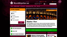 What Rombiljetter.se website looked like in 2020 (4 years ago)