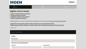 What Register.moen.com website looked like in 2020 (4 years ago)