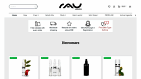 What Rau-cosmetics.com website looked like in 2020 (4 years ago)