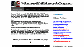What Roarmotorcyclegroup.com website looked like in 2020 (4 years ago)