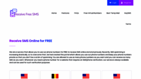 What Receivefreesms.co.uk website looked like in 2020 (5 years ago)