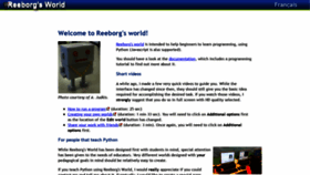 What Reeborg.ca website looked like in 2020 (4 years ago)