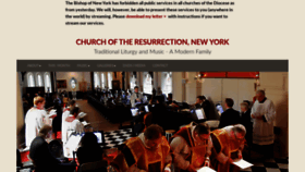What Resurrectionnyc.org website looked like in 2020 (4 years ago)