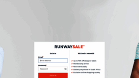 What Runwaysale.co.za website looked like in 2020 (4 years ago)