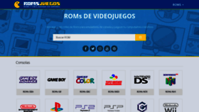 What Romsjuegos.com website looked like in 2020 (4 years ago)