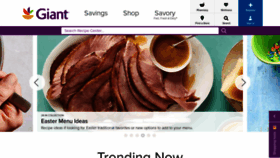 What Recipecenter.giantfood.com website looked like in 2020 (4 years ago)