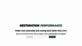 What Restorationperformance.com website looked like in 2020 (4 years ago)