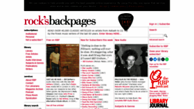 What Rocksbackpages.com website looked like in 2020 (4 years ago)