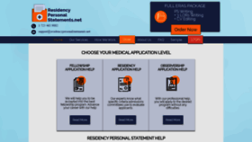 What Residencypersonalstatements.net website looked like in 2020 (4 years ago)
