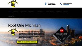 What Roofonemichigan.com website looked like in 2020 (4 years ago)