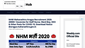 What Recruitmenthub.in website looked like in 2020 (4 years ago)