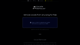 What Remove-vocals.com website looked like in 2020 (4 years ago)