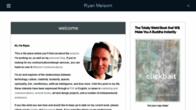 What Ryanmelsom.com website looked like in 2020 (4 years ago)