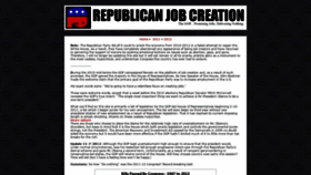 What Republicanjobcreation.com website looked like in 2020 (4 years ago)