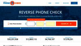 What Reversephonecheck.com website looked like in 2020 (4 years ago)