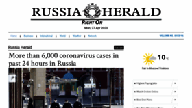 What Russiaherald.com website looked like in 2020 (4 years ago)
