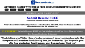 What Resumesanta.com website looked like in 2020 (3 years ago)