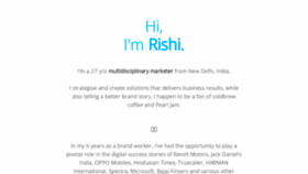 What Rishi.im website looked like in 2020 (4 years ago)