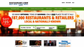 What Restaurant.com website looked like in 2020 (3 years ago)