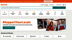 What Ricardo.ch website looked like in 2020 (4 years ago)