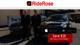 What Rideroseapp.com website looked like in 2020 (4 years ago)