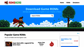 What Romshero.com website looked like in 2020 (4 years ago)