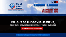 What Realhvacservices.com website looked like in 2020 (4 years ago)