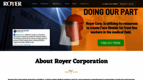 What Royercorp.com website looked like in 2020 (3 years ago)