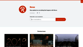 What Revue.email website looked like in 2020 (4 years ago)