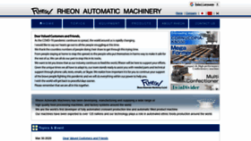 What Rheon.com website looked like in 2020 (3 years ago)
